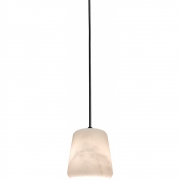 New Works - Material Pendelleuchte Das schwarze Schaf (Wh Marble/BL)