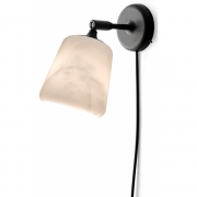 New Works - Material Wandlampe Das schwarze Schaf (Wh Marble/BL)