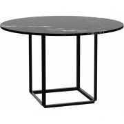 New Works - Florence Esstisch Ø120 Schwarz Marquina Marmor / Schwarz
