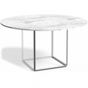 New Works - Florence Esstisch Ø145 Weiß Carrera Marmor / Weiß
