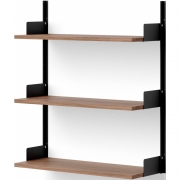 New Works - Wandregal 900 Walnuss / Schwarz