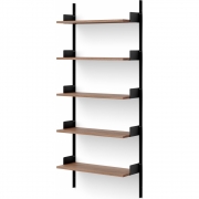 New Works - Wandregal 1900 Walnuss / Schwarz