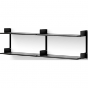 New Works - Chamber Wandregal 450 Schwarz / Schwarz