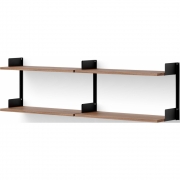 New Works - Chamber Wandregal 450 Walnuss / Schwarz