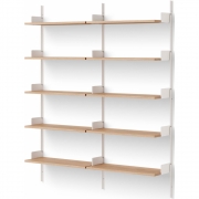 New Works - Library Wandregal 1900 Eiche / Weiß