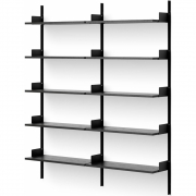 New Works - Library Wandregal 1900 Schwarz / Schwarz