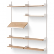 New Works - Living Wandregal 1900 Eiche / Weiß