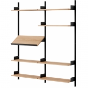 New Works - Living Wandregal 1900 Eiche / Schwarz