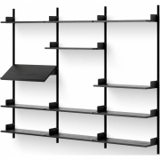 New Works - Display Wandregal 1900 Schwarz / Schwarz