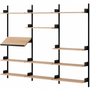 New Works - Display Wandregal 1900 Eiche / Schwarz