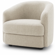 New Works - Covent Lounge Sessel schmal mit Drehfuß Lana (Nevotex Barnum)