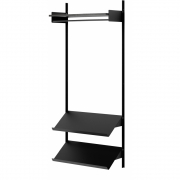 New Works - Wardrobe Regal 1 Esche Schwarz / Schwarz