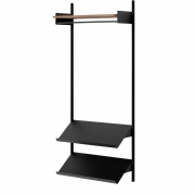 New Works - Wardrobe Regal 1 Walnuss / Schwarz