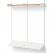 New Works - Wardrobe Regal 2 Eiche / Weiß