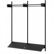 New Works - Wardrobe Regal 2 Esche Schwarz / Schwarz