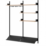 New Works - Wardrobe Regal 3 Eiche / Schwarz