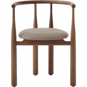 New Works - Bukowski Stuhl gepolstert Walnuss / Linara 342