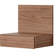 New Works - Tana Wall Mounted Nachttisch Walnuss