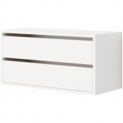 New Works - Cabinet Schrank niedrig mit Schubladen Weiß