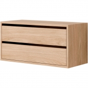 New Works - Cabinet Schrank niedrig mit Schubladen Eiche