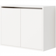New Works - Cabinet Schrank hoch mit Türen Weiß