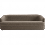 New Works - Covent Sofa 3-Sitzer tief Taupe dunkel (Nevotex Barnum)