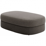 New Works - Covent Pouf Hocker L | Taupe dunkel (Nevotex Barnum)