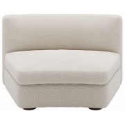 New Works - Coda Modulsofa Mittel-Modul Gebogen (Modul 52) | Spacedust (Zinc Drake Z699/02)