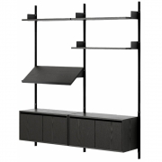 New Works - Living Wandregal mit Schränken 