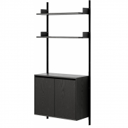 New Works - Wandregal 1900 mit Schränken hoch 