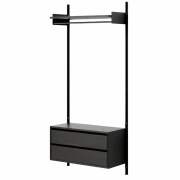 New Works - Wardrobe Regal 1 mit Schubladen 