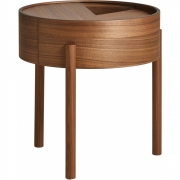 Woud - Arc Beistelltisch Walnuss matt lackiert