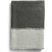 Woud - Double Throw Decke Dunkelgrau / Hellgrau