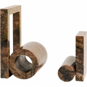 Woud - Booknd Buchstütze Marmor Braun