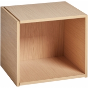 Woud - Bricks Regal Cube offen Eiche weiß pigmentiert