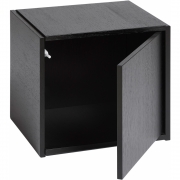 Woud - Bricks Regal Cube Tür rechts Eiche schwarz