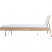 Gazzda - Fawn Bett Tiefer Rahmen 140 x 200 cm (Weißes Baumwollgewebe)