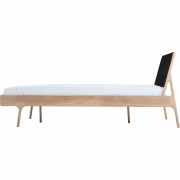 Gazzda - Fawn Bett Tiefer Rahmen 140 x 200 cm (Schwarzes Baumwollgewebe)