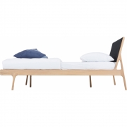 Gazzda - Fawn Bett 180 x 200 cm (Schwarzes Baumwollgebwebe)