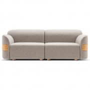 Gazzda - Hugg Modulares Sofa Eiche Natur 2-Sitzer 