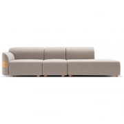 Gazzda - Hugg Modulares Sofa Eiche Natur 3-Sitzer 