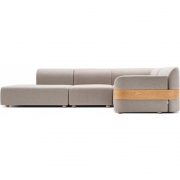 Gazzda - Hugg Modulares Sofa Eiche Natur Eckkombination 