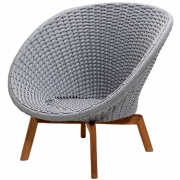 Cane-line - Peacock Loungesessel Soft Rope Hellgrau