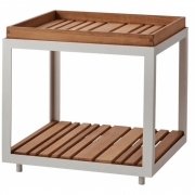 Cane-line - Level Couchtisch klein Weiß / Teakholz