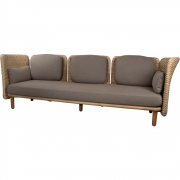 Cane-line - Arch Sofa 3-Sitzer mit niedrigen Arm-/Rückenlehnen 