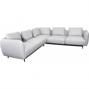 Cane-line - Aura Ecksofa mit hohen Armlehnen 