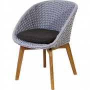Cane-line - Peacock Sessel Teak / Hellgrau | Dunkelgrau (Focus)