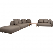 Cane-line - Capture Ecksofa mit Tisch, Pouf  & Chaise Longue 