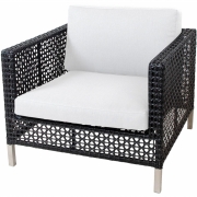 Cane-line - Connect Loungesessel Schwarz / Graphit | Weiß