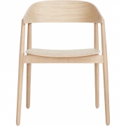 Andersen Furniture - AC2 Stuhl mit Armlehne Eichensitz Weiß / Eiche weiß matt